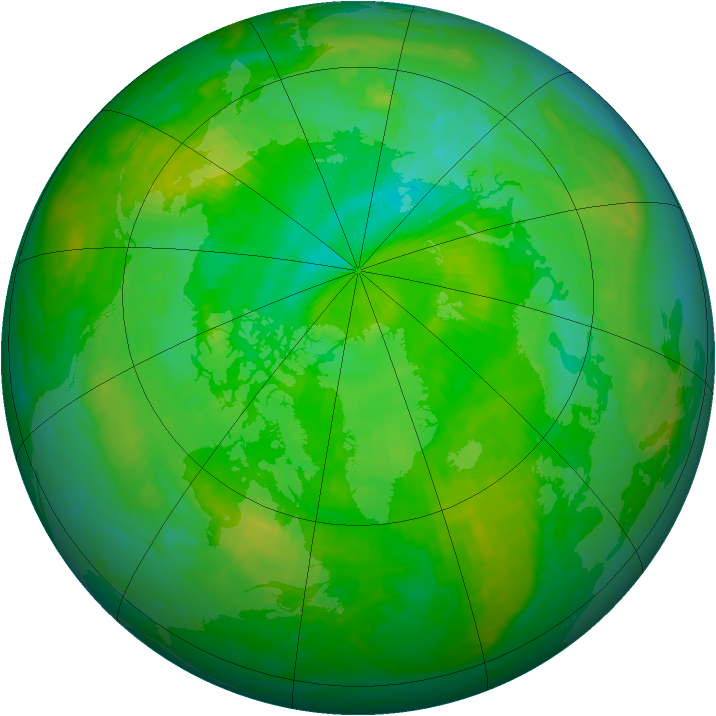 Arctic ozone map for 11 July 1994
